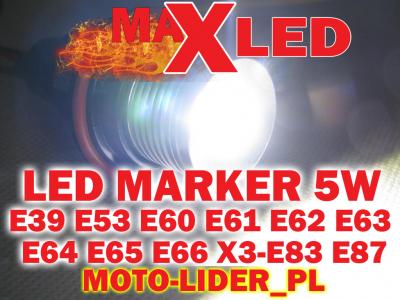 ŻARÓWKI LED MARKER 5W MaxLed BMW E39 E60 E61 E63
