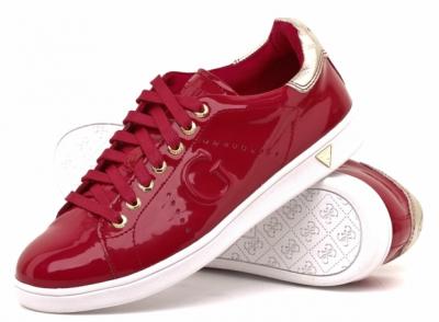 Sneakersy Damskie Skórzane GUESS FL3SUP Czerwone - 5707366996 - oficjalne  archiwum Allegro