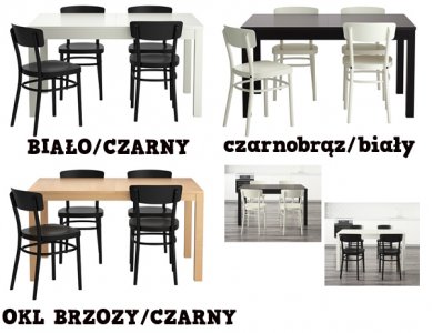 IKEA BJURSTA/IDOLF Stół i 4 krzesła biały ZESTAW3K