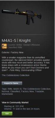 M4 Knight Rycerz Fabrycznie Nowy CS:GO SKIN OKAZJA