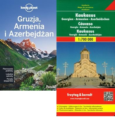 Gruzja, Armenia, Azerbejdżan + Kaukaz mapa drogowa