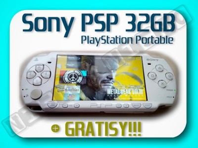 Sony PSP PlayStation Portable BIAŁA 32GB Etui +GRY
