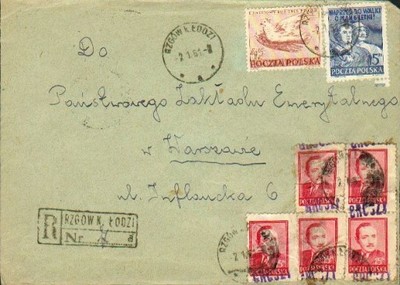 Grosze - Rzgów k.Łodzi - List polec. F 475,527,531 - 7042328020 - oficjalne  archiwum Allegro