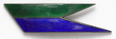 2844. Odznaka niebiesko-zielony proporczyk