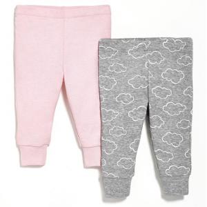 SKIP HOP Spodnie dla niemowląt 2szt. Pink 6M