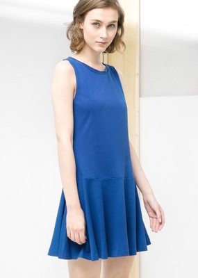 Śliczna kobaltowa sukienka mini MANGO