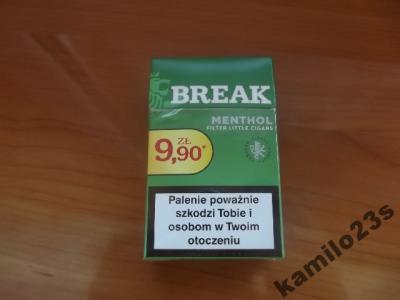 Cygaretki Break mentol  9.90zł  17 sztuk mega cena