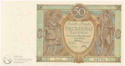 4192. 50 złotych 1929 - Ser.EC. - Mił.70c st.1/1-