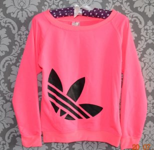 Bluza Adidas Neonowy Love Pink roz M Oversize Neon - 6402743102 - oficjalne  archiwum Allegro