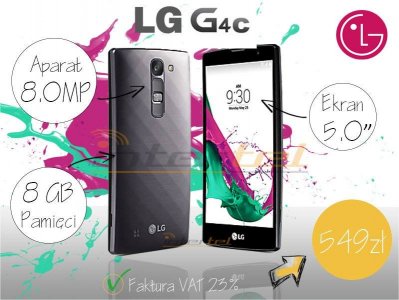 nowy PL LG G4c LTE Szary H525n bezSIM GW F-VAT 23%