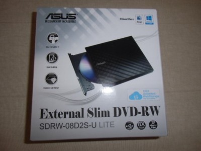 NAPĘD ASUS EXTERNAL SLIM DVD-RW SDRW-08D2S-U LITE