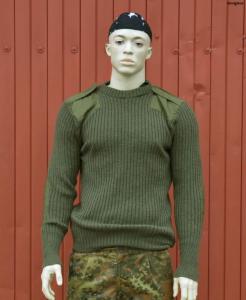 Wojskowy, wełniany sweter brytyjski (118) DEMOBIL - 3048386229 - oficjalne  archiwum Allegro