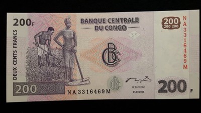 Kongo 50 Francs z 2007 roku