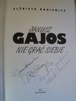 Janusz Gajos autograf
