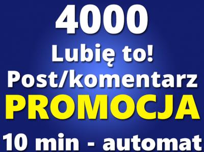 4000 + LIKE LUBIĘ TO POST KOMENTARZ FACEBOOK FB FP