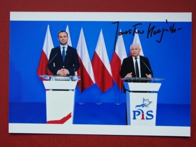 Oryginalny autograf  - Jarosław Kaczyński