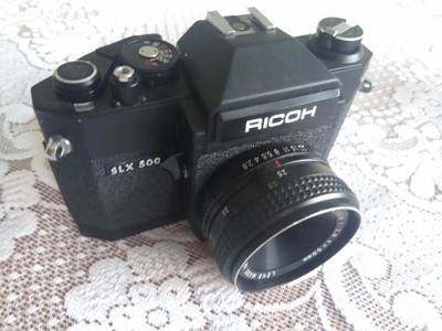 Ricoh SLX 500,  Rikenon 2.8/50,  futerał , b.dobry
