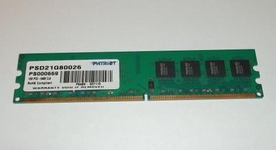 PATRIOT 1GB DDR2 800MHz CL6 PSD21G80026 GW12M