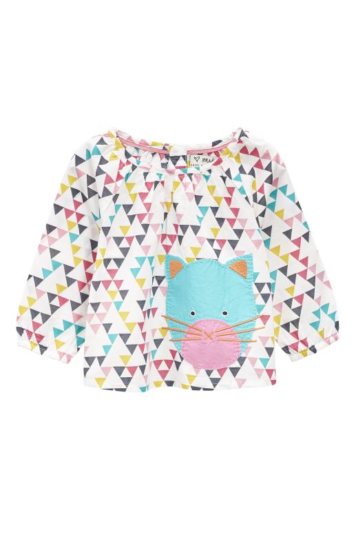 Next Super koszula kotek kolorowe trójkąty86J.Nowa