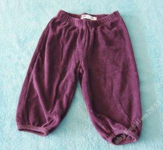 Spodnie dresowe fiolet paski 6-9 m 68 cm (113)