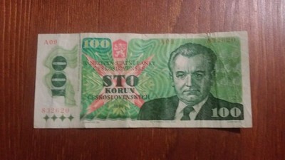 Czechosłowacja 100 koron Klement Gottwald z 1989