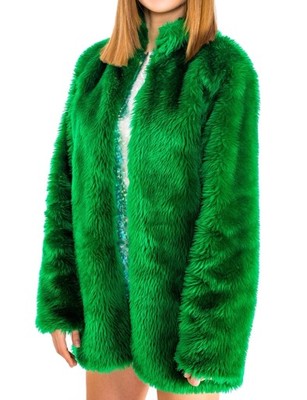 Zielone futerko sztuczne kurtka zimowa XS/S - 6693558350 - oficjalne  archiwum Allegro