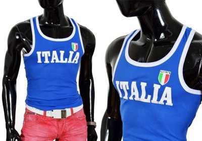 T shirt na Lato Bokserka Tank Top Italia Kolory XL