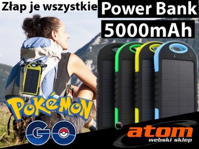 ŁADOWARKA + kabel 2m pokemon Go POWERBANK SOLAR