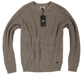 Lee mele crew knit BEŻOWY SWETER REGULAR S