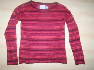 Czerwony sweter H&M z ANGORĄ we wzory miękki M - 5941678604 - oficjalne  archiwum Allegro