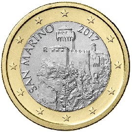 1 euro San Marino 2017 - nowy wzór - monetfun