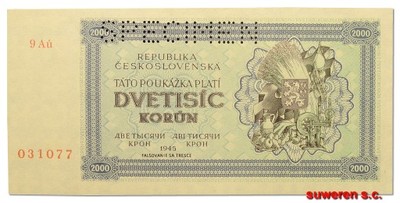 5.ae.Czechosłowacja, 2 000 Koron 1945, St.1