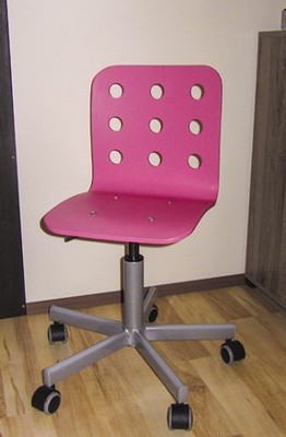 Okazja! Krzesło biurowe IKEA różowe JULES dziecka - 6726206154 - oficjalne  archiwum Allegro