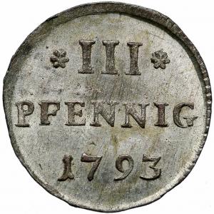 1924. Saksonia, III pfennig 1793-C, st.1-