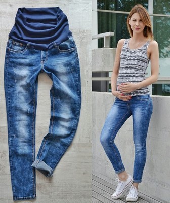 Rewelacyjne i wygodne jeansy ciążowe Marina roz M - 6913621035 - oficjalne  archiwum Allegro