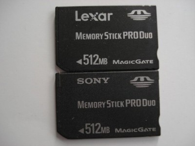 Memory Stick PRO DUO 2gb, 1 gb lub 512 mb do PSP