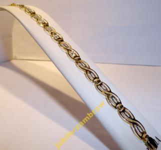 Pełna Złota Bransoleta 333 Ażurowa Pleciona 19 cm