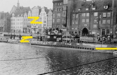 Gdańsk - niemiecki U-boot na Motławie