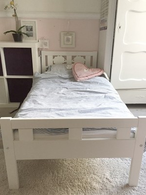 Łóżko dla dziecka 3-8 lat IKEA białe 2szt. KRITTER - 6928528929 - oficjalne  archiwum Allegro