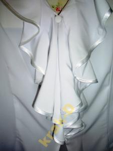 biała bluzka z żabotem elegancka - 6336270172 - oficjalne archiwum Allegro