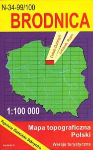 Brodnica 1:100 000 mapa topograficzna WZKart.