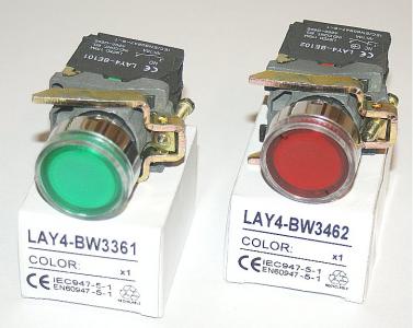 Przycisk podśw. 22mm, 24V, LED, NOWY, Różne kolory