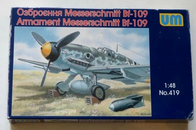 UM 1/48 Uzbrojenie do Bf 109 - brak 2 bomb