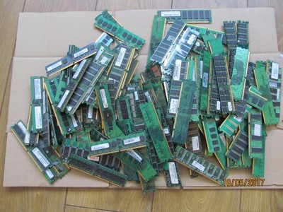 Pamięci RAM pozłacane styki - złom ponad 3,5 kg
