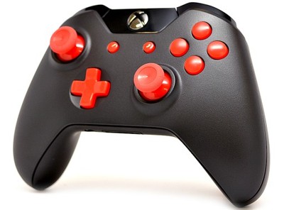 Black/Red Xbox One Modded Rapid FIre Pad 35 Mod