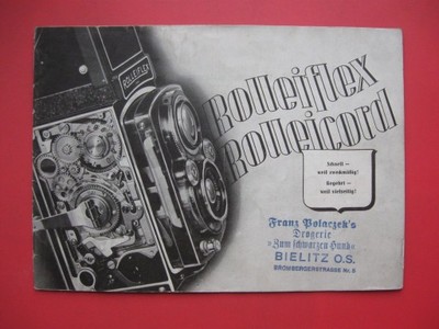 Aparaty fotograficzne ROLLEIFLEX KATALOG 1939