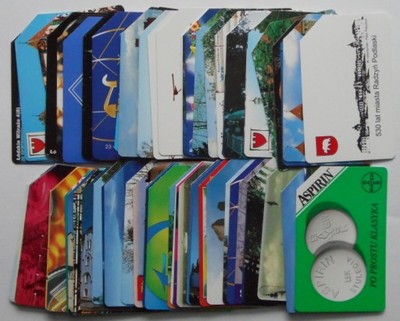 zestaw 65 różnych polskich kart magnetycznych