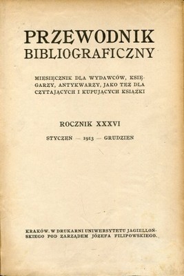 Przewodnik bibliograficzny - rocznik 1913