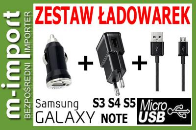 Zestaw Ładowareki Samsung Galaxy + Kabel MicroUSB