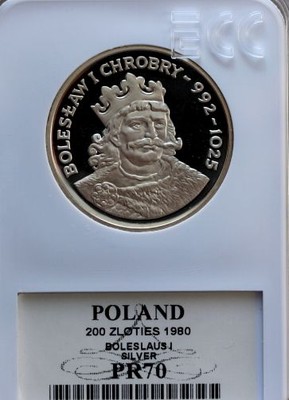 200zł Bolesław Chrobry1980 GCN PR70